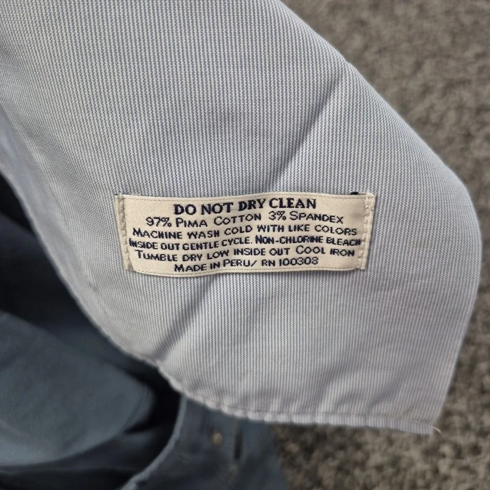 Peter Millar Men's 38x31 Twill 5‎ Pocket Soft Touch Off White Stretch ME0B47
